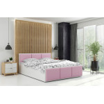 Čalúnená posteľ PANAMA XT 140x200cm výklopná biela - ružová